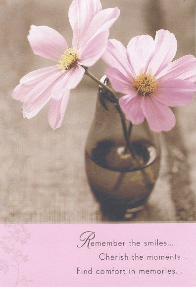 Sympathy Pink Flowers Vase