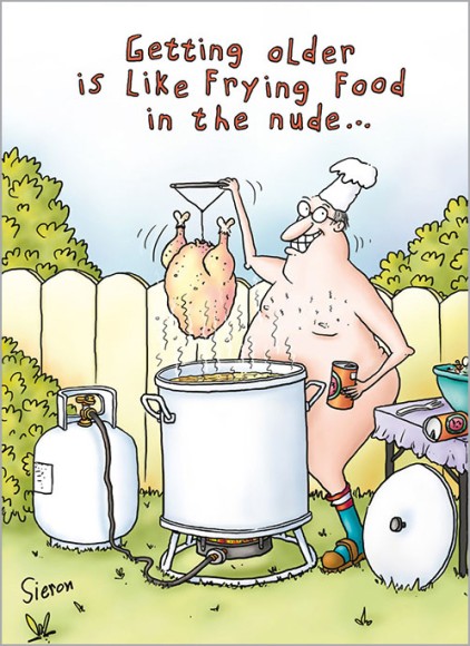Frying Food In Nude