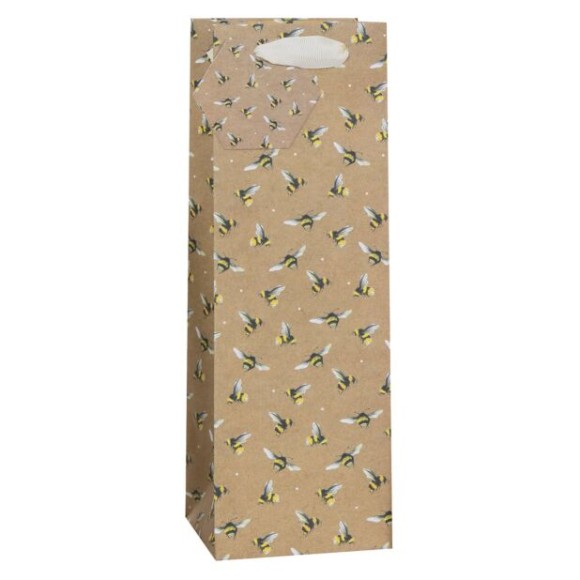 Gift Bag (Bottle): Kraft Bees