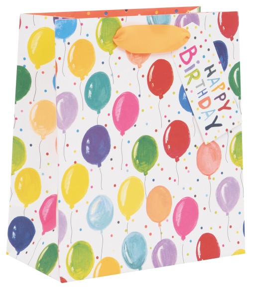 Gift Bag (Medium): Birthday Balloons