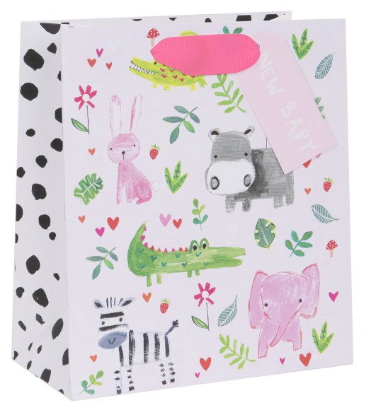 Gift Bag (Medium): Baby Animals Pink
