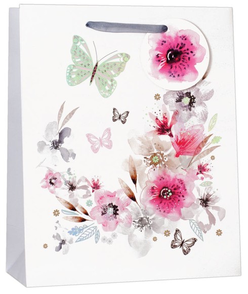 Gift Bag (Large): Floral Butterflies