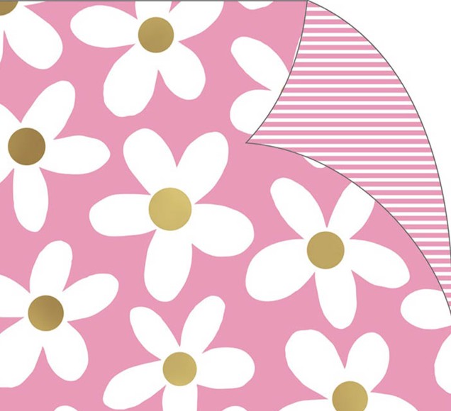 Folded Wrap: Pink Daisy