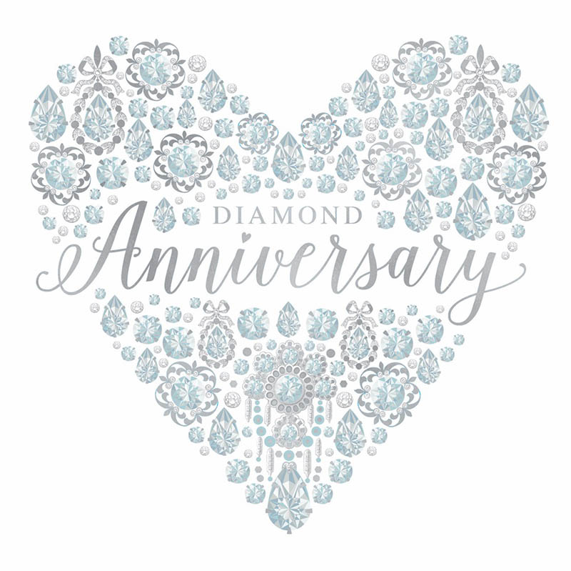 Diamond Anniversary Gem Heart