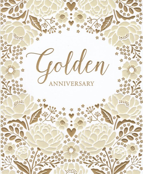 50th Anniversary Golden Floral