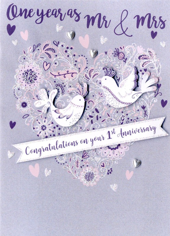 1st Anniversary Heart