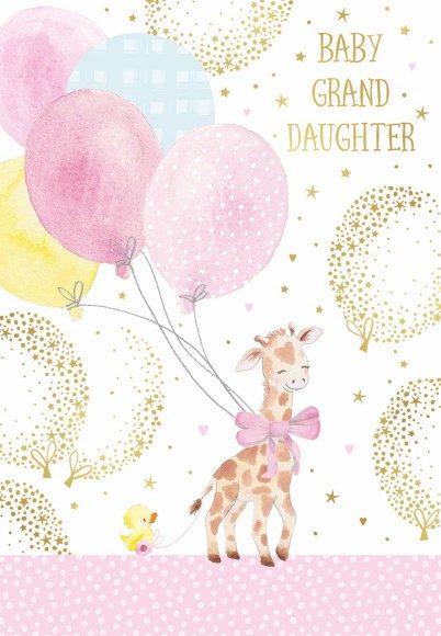 Grandaughter Giraffe With Balloons