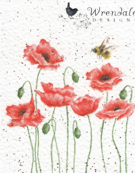 Poppies And Bee