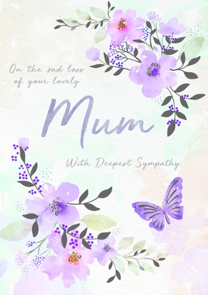 Loss Of Mum Purple Floral