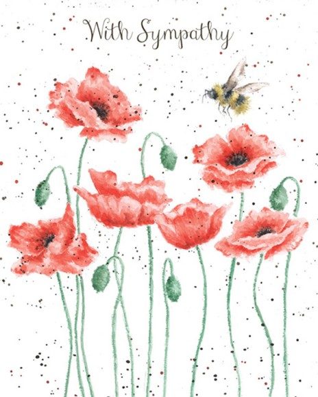 Sympathy Poppies Bee