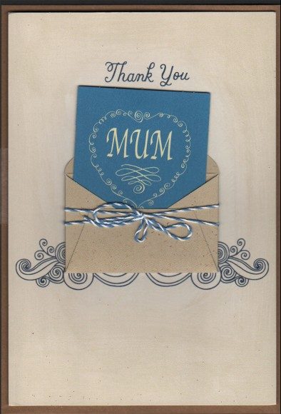 Birthday Mum Blue Letter
