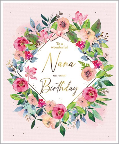 To A Wonderful Nan Birthday Floral