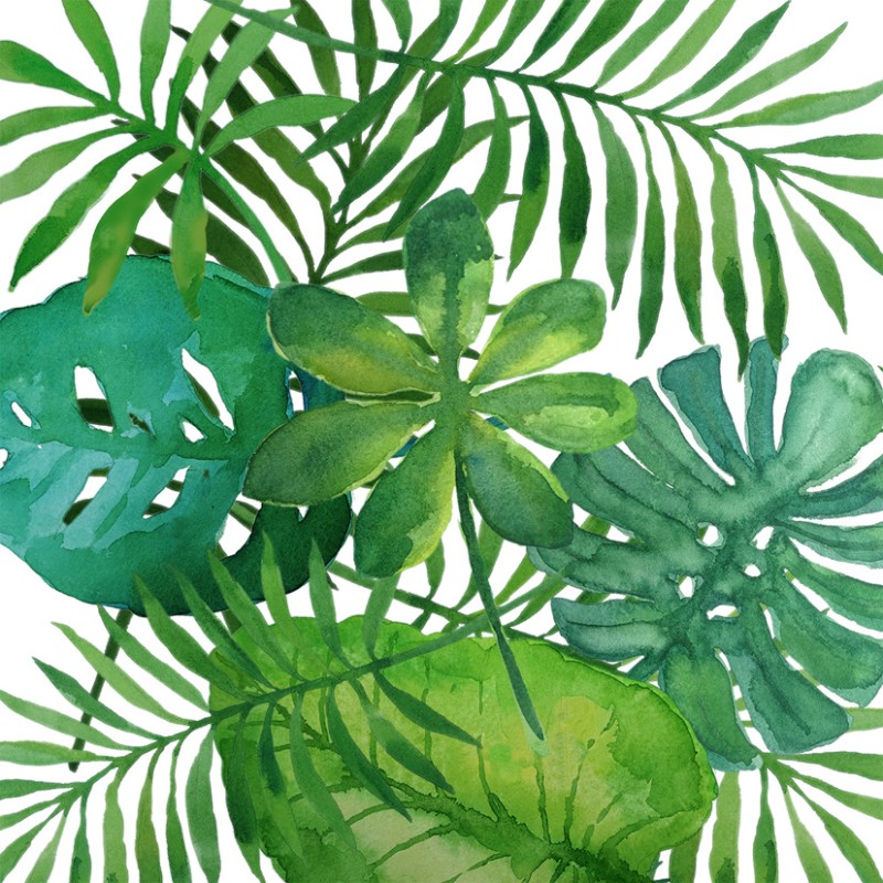 Napkin (Lunch): Tropical Leaves