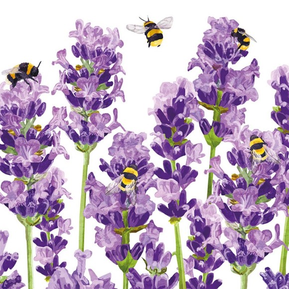 Napkin (Lunch): Bees And Lavender