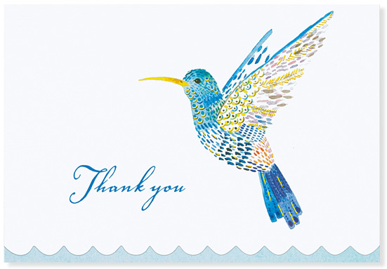 Thank You Notecard: Hummingbird