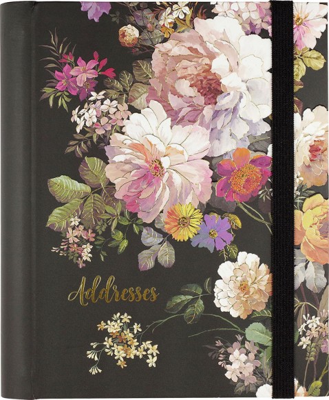 Address Book Large: Midnight Floral