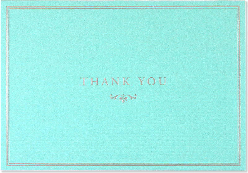 Thank You Notecard: Blue Elegance