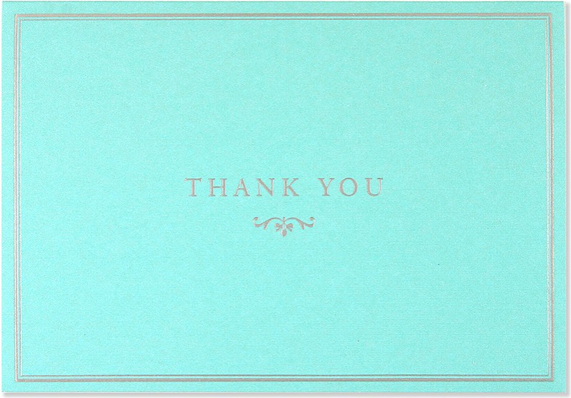 Thank You Notecard: Blue Elegance