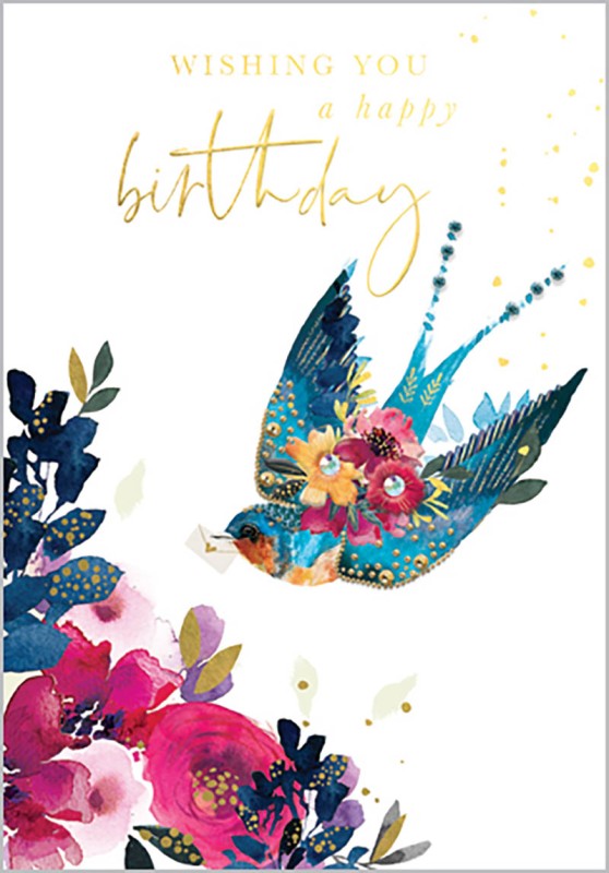 Birthday Embellished Bird