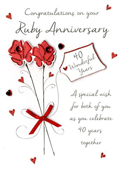 Just To Say: 40 Ruby Anniv