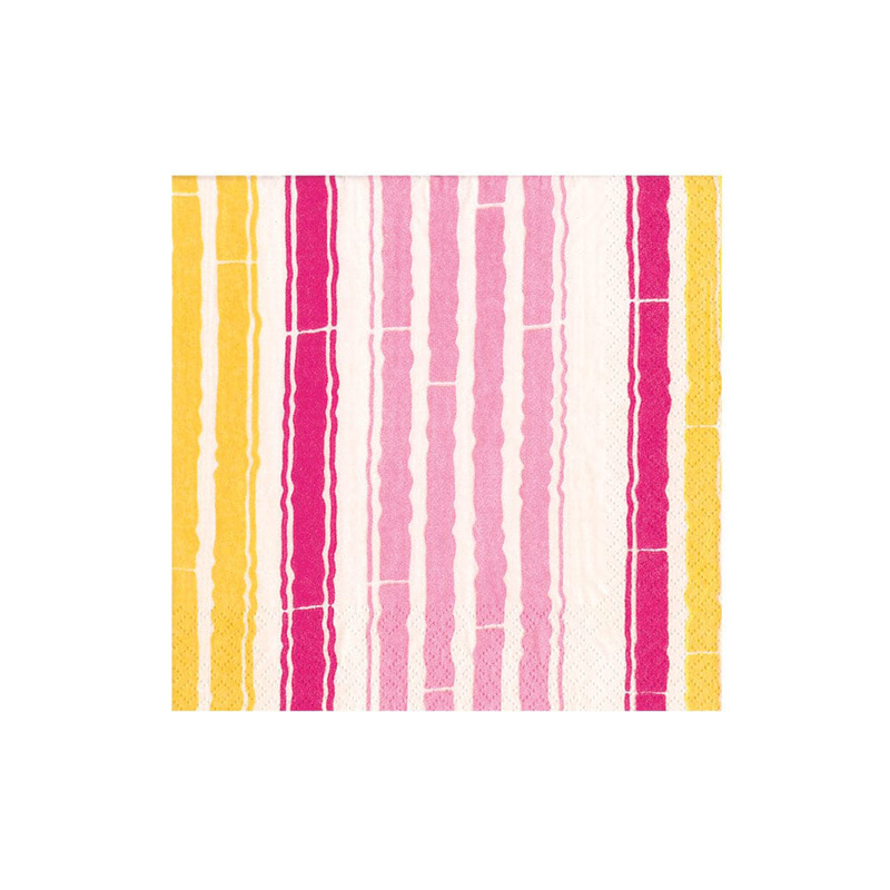 Napkin (Cocktail): Bamboo Stripe Pink