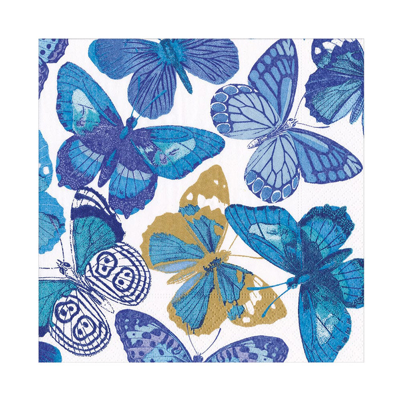 Napkin (Lunch): Butterflies Blue