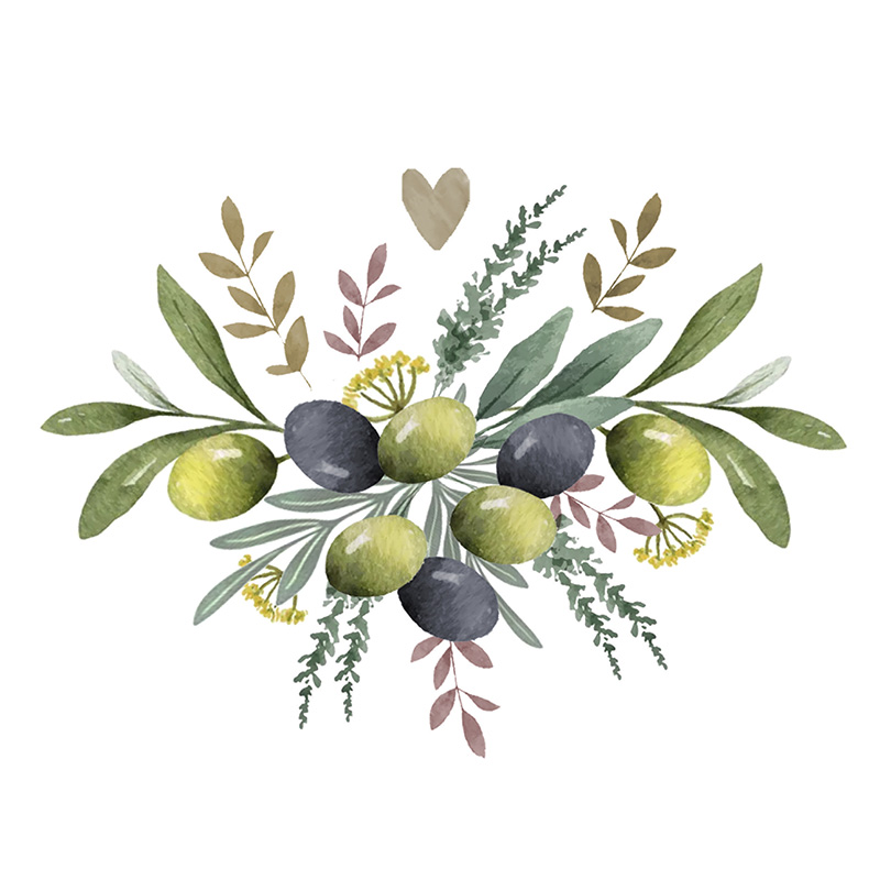Napkin (Cocktail): Olives & Herbs