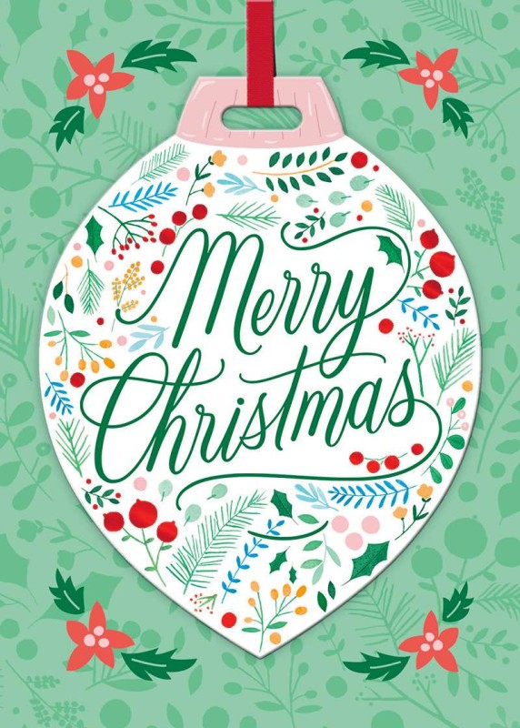 Hallmark Box of 10 Christmas Cards: Merry Bauble