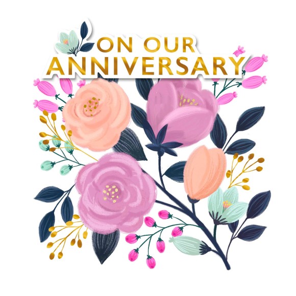 On Our Anniv Pastel Floral