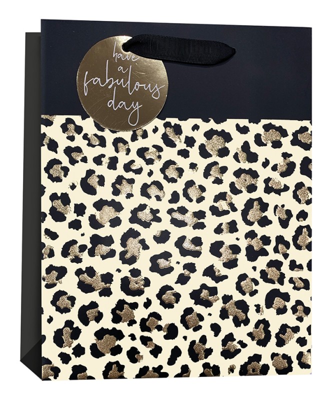 Gift Bag (Large): Leopard Print