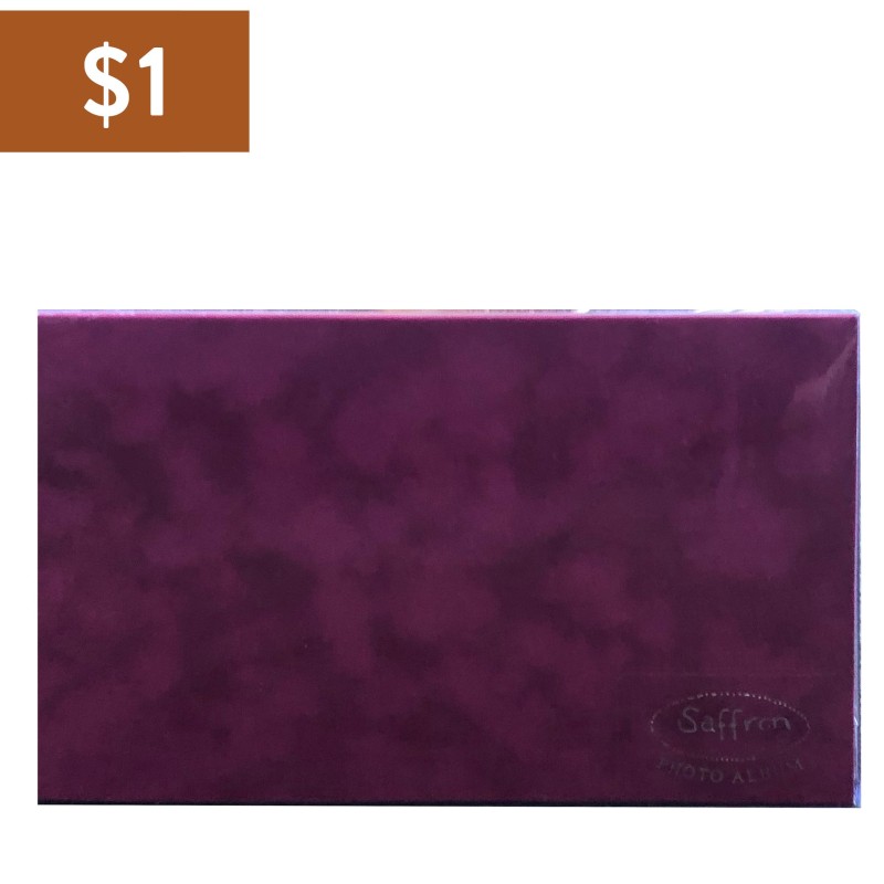 Pocket Photo Album Fuchsia Suede