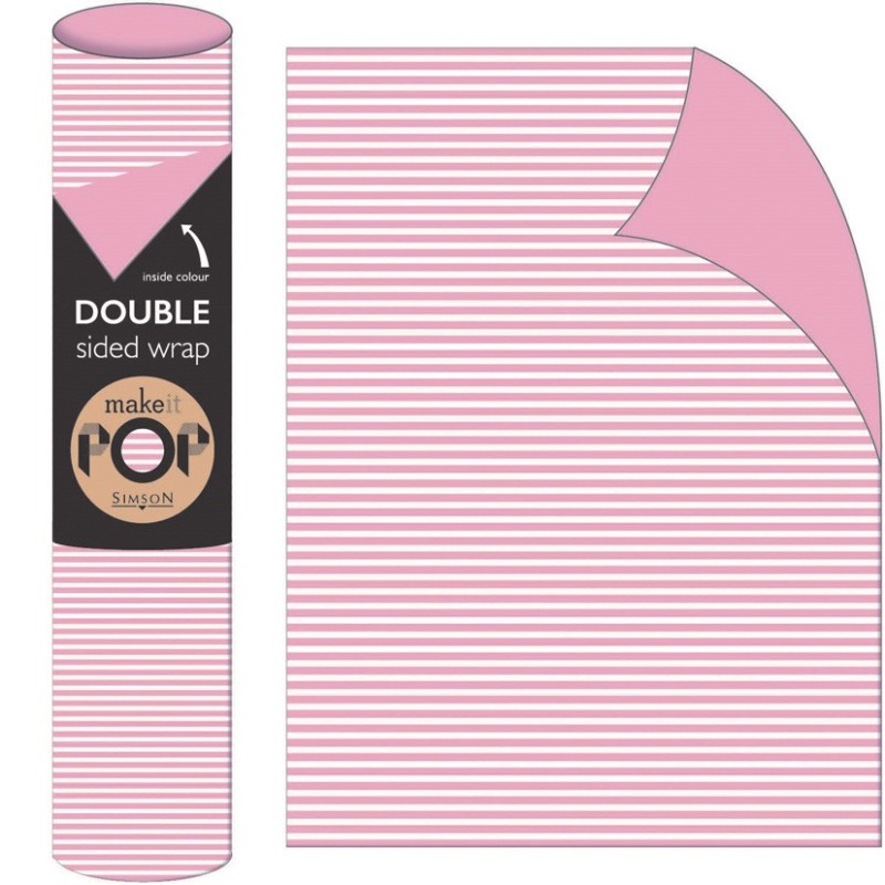 Roll Wrap (2M): Pink Stripes