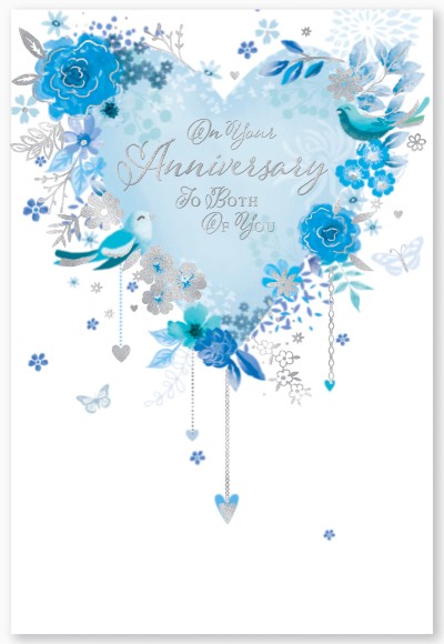 Se Your Anniversary Blue Heart Bird#