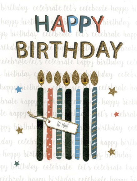 Jumbo All 4 One Male Birthday Cndle
