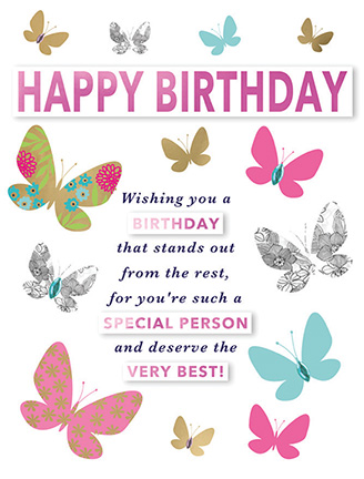 Jumbo All 4 One Fem Birthday Bfly