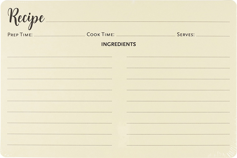 Recipe Card Refills