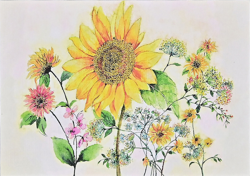 Notecards Wcolour Sunflower