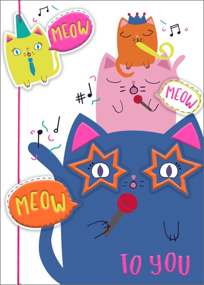 Colour Burst: Meow Birthday