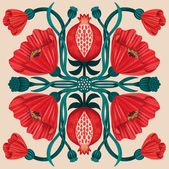Herbarium: Poppies And Poms