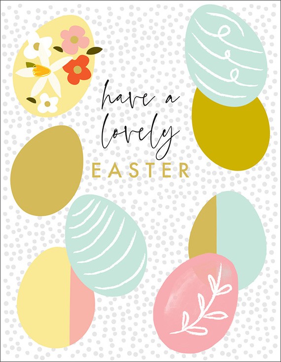 Easter Card: Lovely Easter Eggs