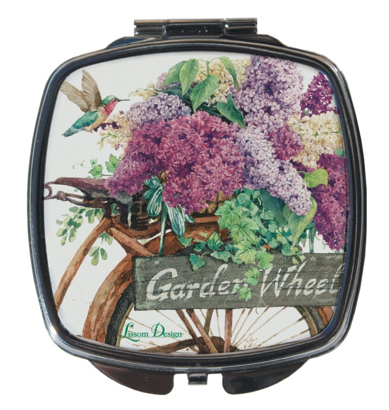 Lilacs: Square Compact Mirror