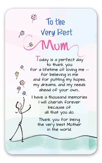 Blue Mountain Arts Wallet Card: To The Very Best Mum