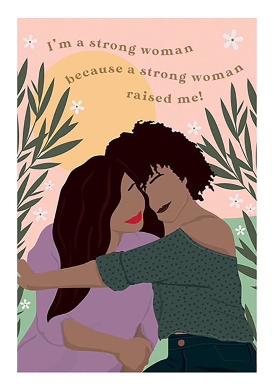 Mothers Day Card: Fierce Fab Strong Woman