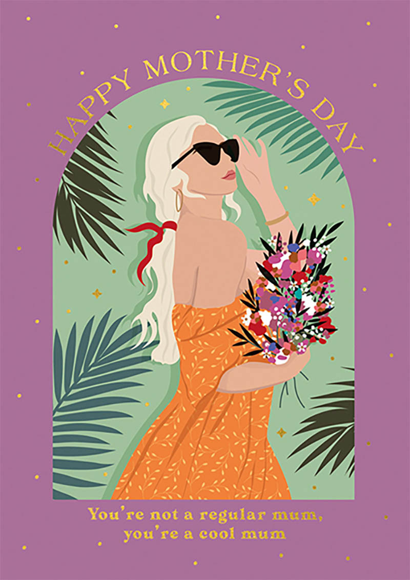 Mothers Day Card: Fierce Fab Cool Mum