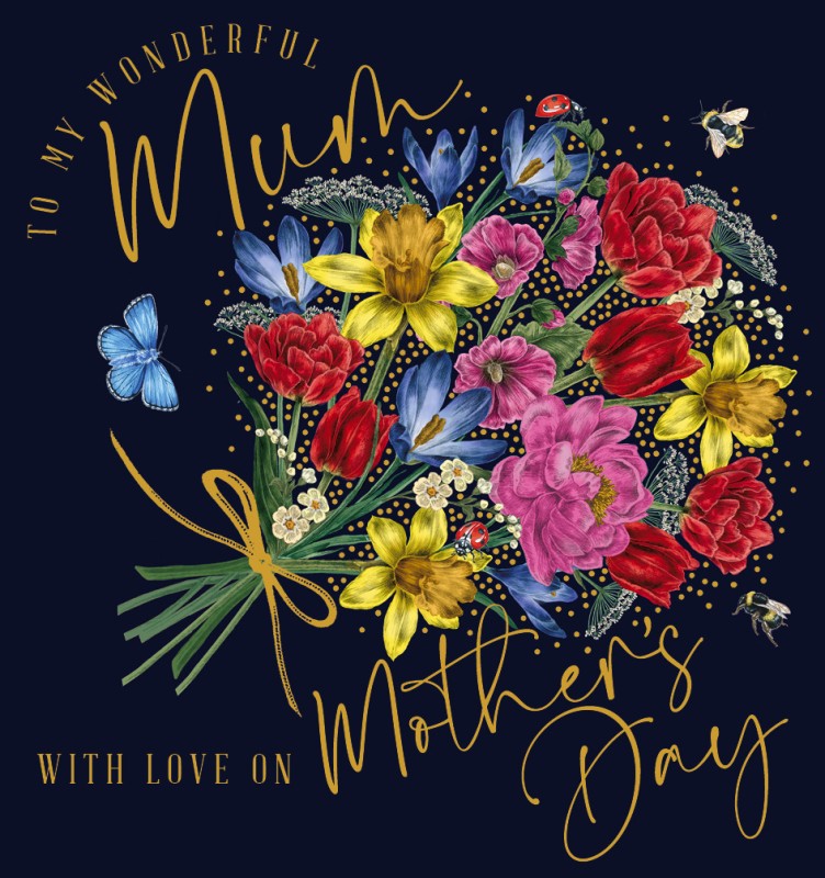 Mothers Day Card: Bunch Of Flowers