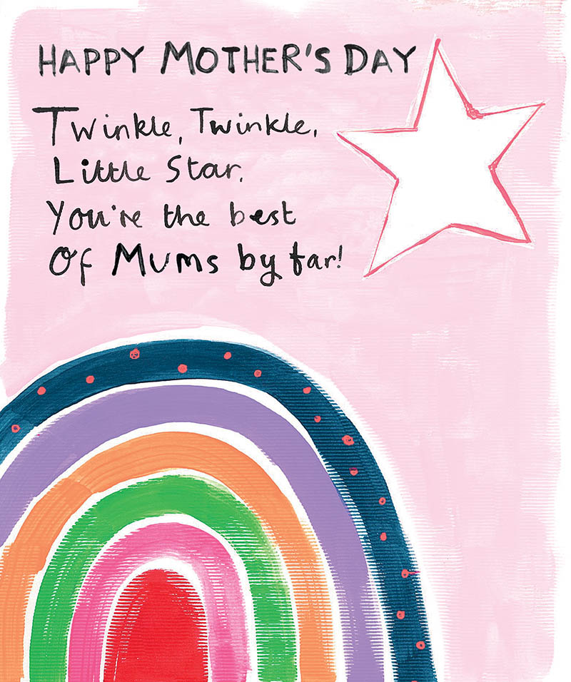 Mothers Day Card: Emosh Open Twinkle