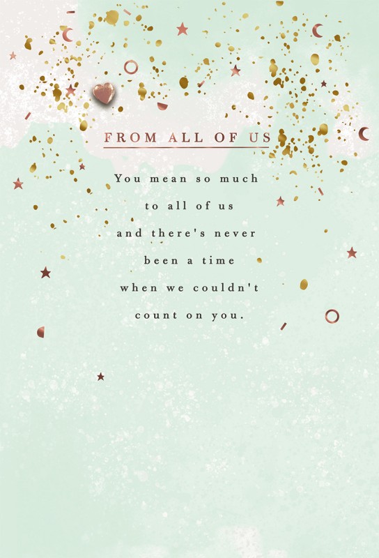 Mothers Day Card: Count On You From All