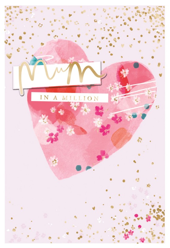 Mothers Day Card: Pnk Heart Mum