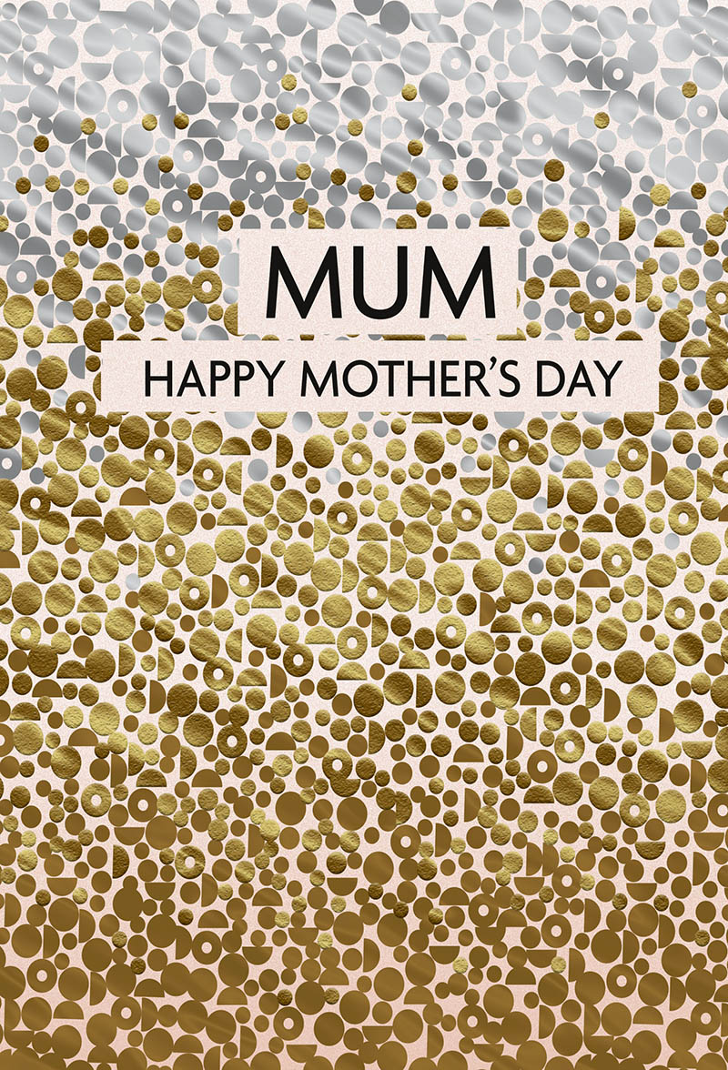 Mothers Day Card: Rose Gold Speckles