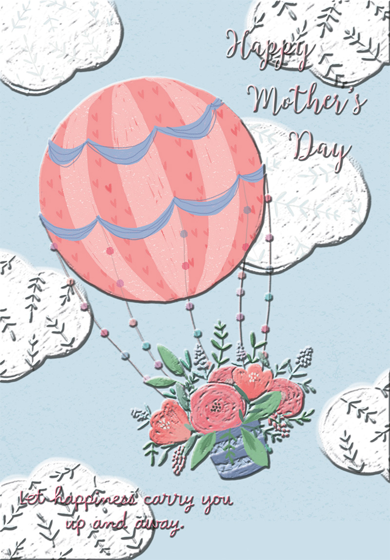 Mothers Day Card: Hot Air Balloon